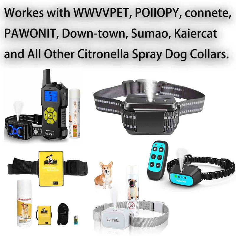 Citronella Spray Refill for POIIOPY & WWVVPET & All Other Brand Citronella Spray Dog Collars,Remote Training Collars,Dog Anti-Bark Collars,Humane and Safe Spray for Pets, 90ml/Can (New Formula) 2 Pack - PawsPlanet Australia