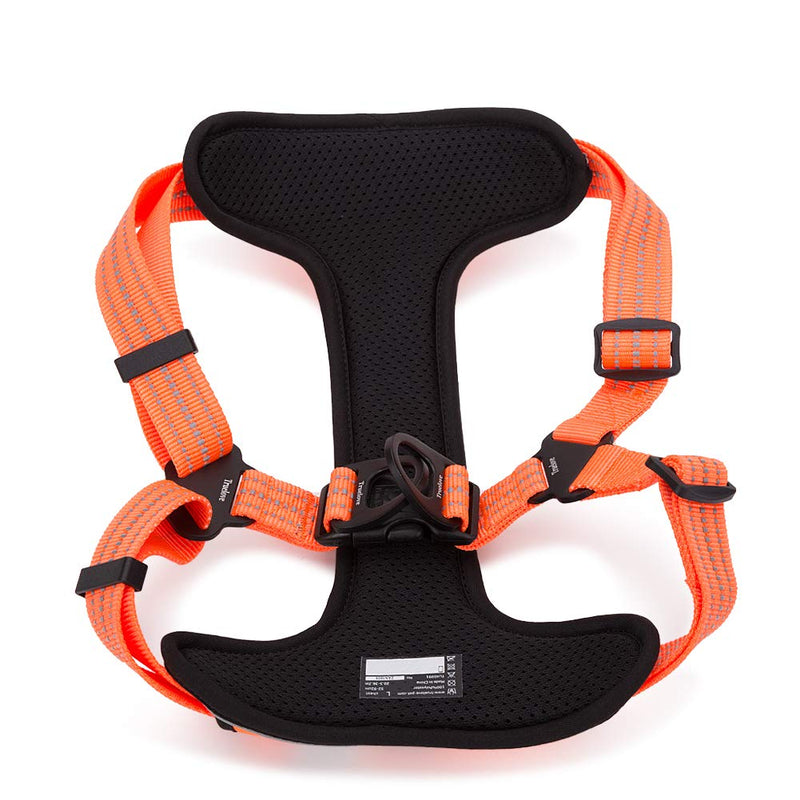 TRUE LOVE Dog Harness Safety Vest Step-in Style Reflective Adjustable Comfortable TLH5991(Orange,M) M Orange - PawsPlanet Australia