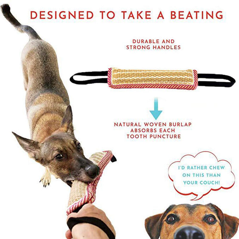 Gfdg Dog Pull Toy Interactive Toys,Pillow Dog Bite Tug Toys,Dog Tug Toys,Dog Pillow Jute Bite Toy,Interactive Toy for Dogs,for Medium to Large Dogs Tug of War,Fetch,Puppy Training & Interactive Play - PawsPlanet Australia