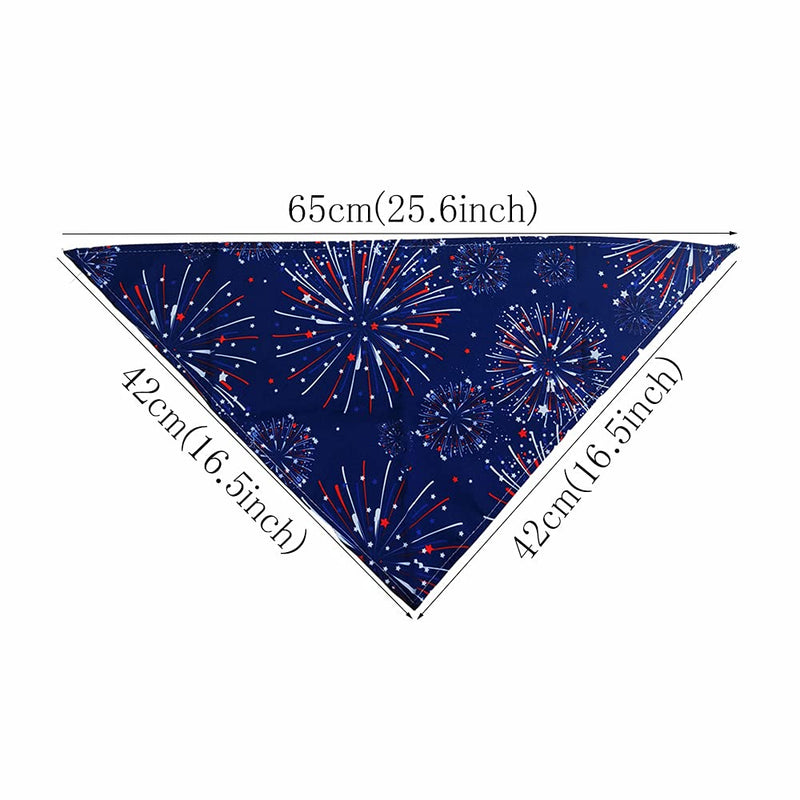 3 Pack 4th of July Pet Bandana, American Flag Dog Bibs, Adjustable Washable Dog Hankie, Triangle Patriotic Print Dog Bibs Star Styles Neckerchief for Puppy Medium Size Pets Dog Cat - PawsPlanet Australia