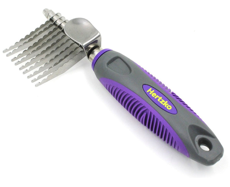 Dematting Comb By Hertzko – Long Blades with Safety Edges – Great for Cutting and Removing Dead, Matted or Knotted Hair All - PawsPlanet Australia