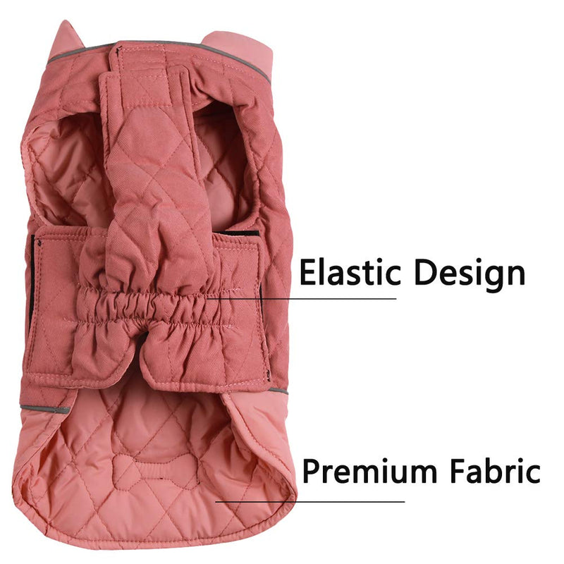 JoyDaog Reversible Dog Coats for Small Dogs Waterproof Warm Puppy Jacket for Cold Winter,Pink XS Pink - PawsPlanet Australia