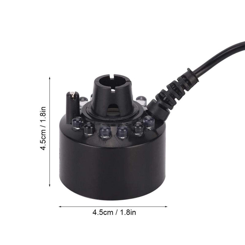 Mist Maker, 12 LED Aquarium Ultrasonic Mist Maker Ultrasonic Mist Maker Fogger Atomizer for Fountain Pond Indoor Outdoor Fish Tank(UK Plug) UK Plug - PawsPlanet Australia