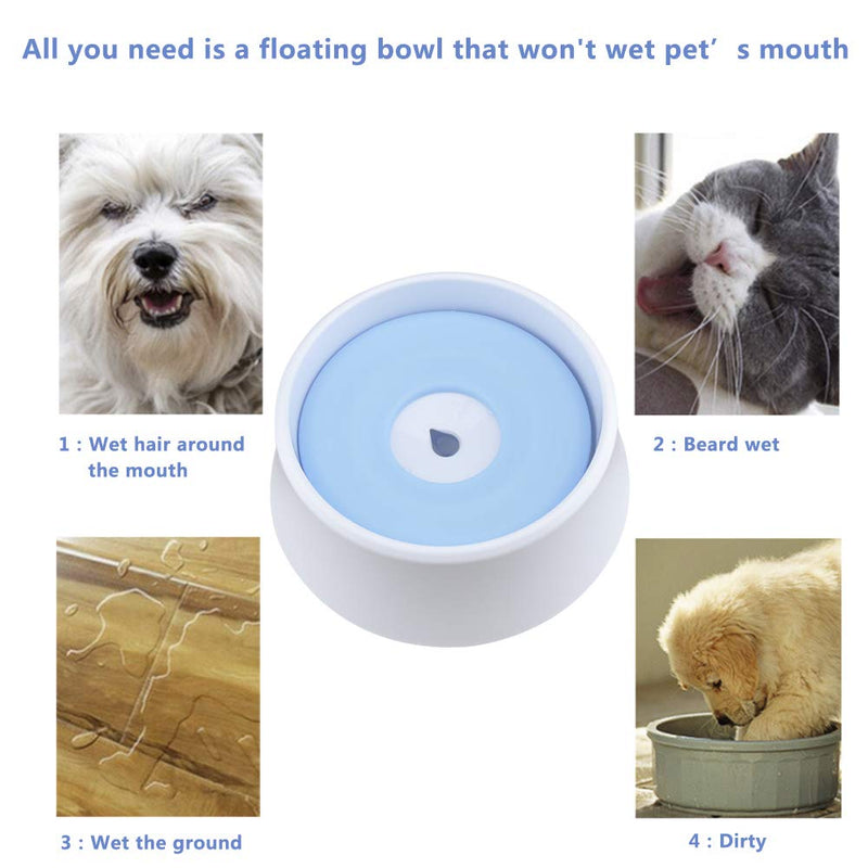 AYADA Pet Dog Ct Water Bowl,Spill Proof Slow Drinking Water Feeder Bowl for Pets Feeding Non Wet Mouth, No Spill Pet Water Bowl for Puppy kitten Feed Pet Bowl(Blue) - PawsPlanet Australia
