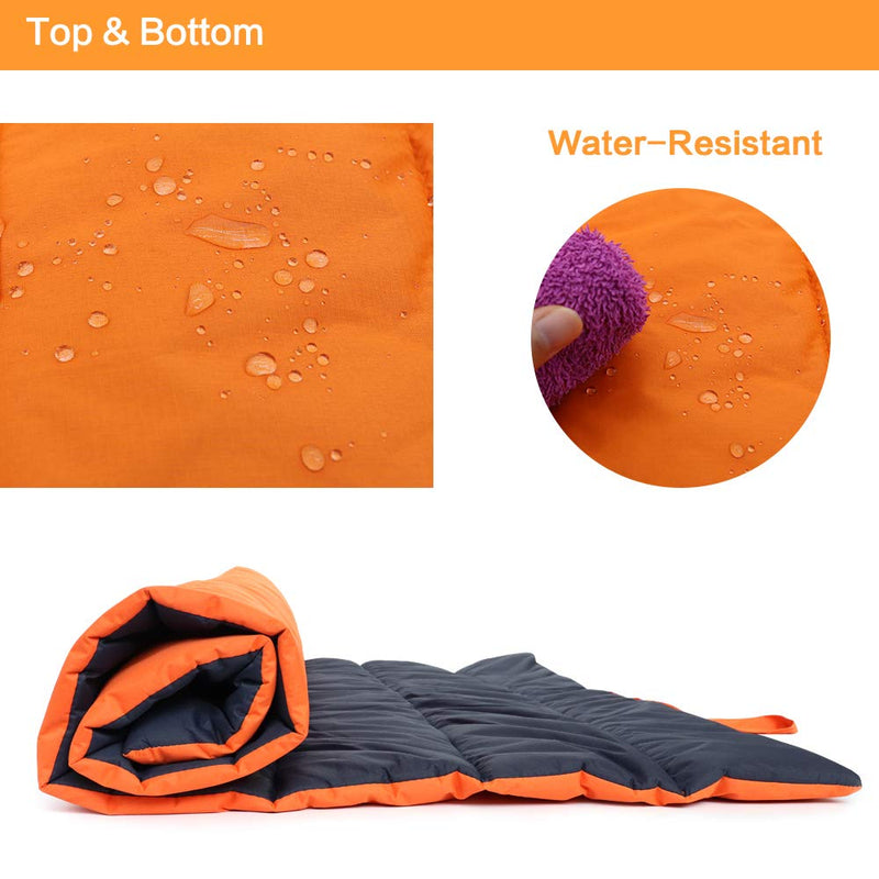 [Australia] - Didog Reversible Large Dog Bed Mat for Indoor Outdoor Use, Soft &Portable& Waterproof Dog Mat for Large, Medium, Small Dogs and Cats Orange 