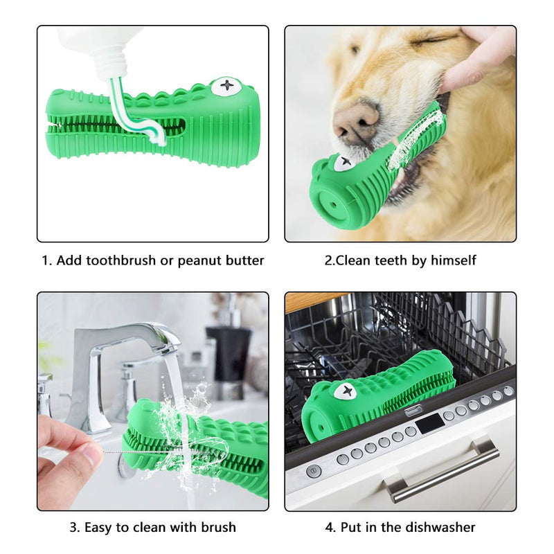 Kuyoly Dog Toys, Indestructible Dog Squeaky Toy, Dog Chew Toys Toothbrush Toys for Aggressive Chewers, Natural Rubber Dog Cleaning Toys Toothbrush, Dog Boredom Toys for Large Dogs Dental Care - PawsPlanet Australia