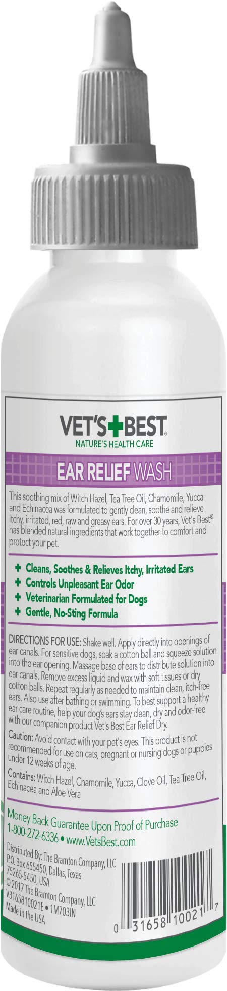 Vet's Best Dog Ear Relief Wash, 4 oz - PawsPlanet Australia