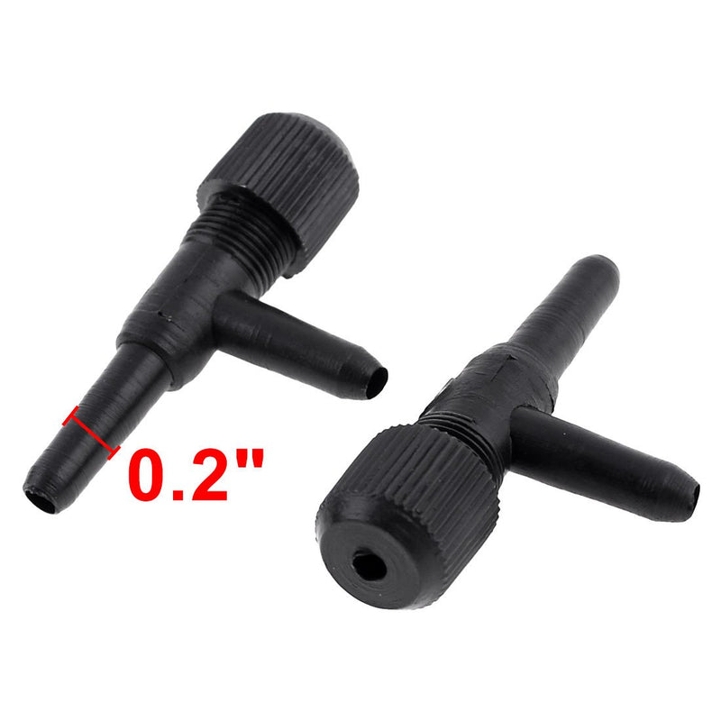 [Australia] - uxcell Plastic Fish Tank Aquarium 2 Way Air Pump Control Valves Splitter 5 Pcs Black 