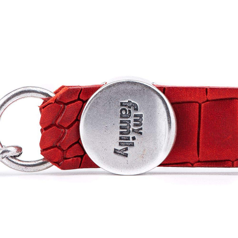 My Family leather leash Made in Italy Tucson collection 2,8/60 cm Red - PawsPlanet Australia