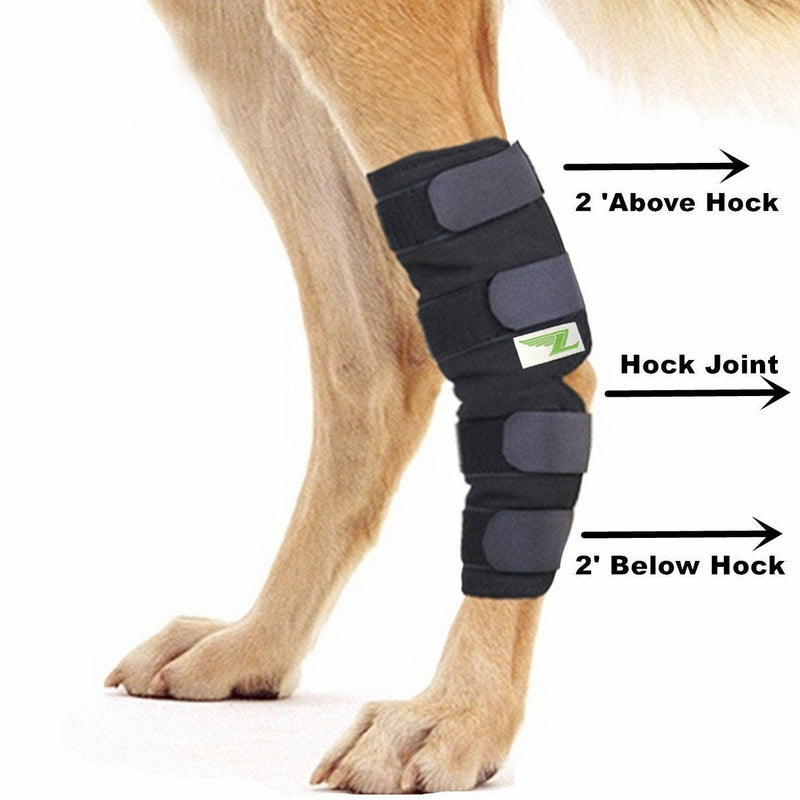RockPet joint bandage for your dog's hind leg (L) L black hind leg - PawsPlanet Australia