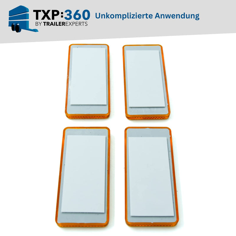 TXP:360 4x reflectors cat eyes rear reflectors | for gluing | Orange | rectangular - PawsPlanet Australia