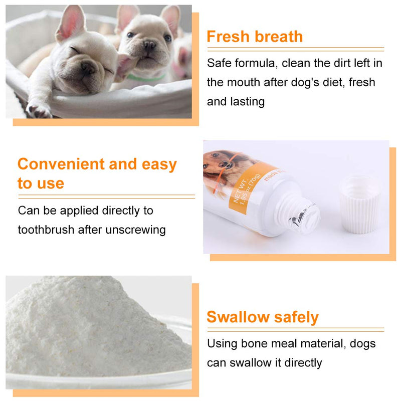 CBROSEY Dog Toothpaste, Dog Toothbrush,Toothpaste for Dogs and Cats,Toothbrush and Toothpaste Kit, Improve Oral Hygiene Prevents Gum Disease & Plaque,Clean Teeth,Freshen Breath - PawsPlanet Australia