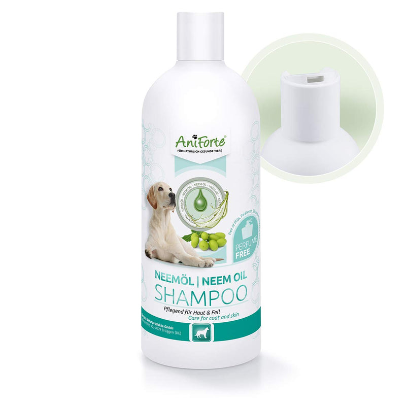 AniForte Neemöl Shampoo for dogs 500ml - dog shampoo fragrance-free, care product for itching, skin-friendly, caring and easy to comb, pleasant smell - PawsPlanet Australia