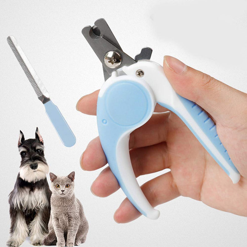 [Australia] - Novicey Dog Nail Clippers,Dog Nail Trimmer with Safety Guard to Avoid Over,Stainless Steel Razor Sharp Blades,Professional Grooming Tool at Home for Small Breed Dogs Cats Blue 