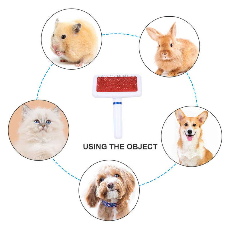 Rabbit Brush Guinea Pig Comb Plucking Hair Brush Small Pet Grooming Comb Grooming Brush for Small Pets Removes Loose Knots for All Coat Types White - PawsPlanet Australia
