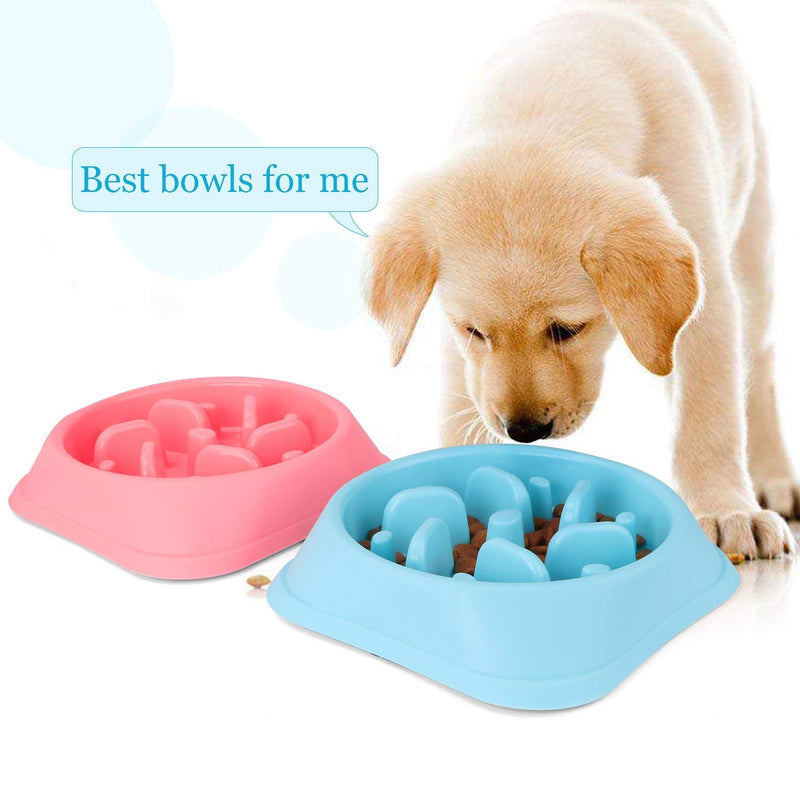 [Australia] - JINXINCHENG Slow Feed Dog Bowl Feeder Eating Slowly Pet Bowl Interactive Dog Dish for Fast Eaters Prevent Bloating Healthy Diet Eating Habit Pink 