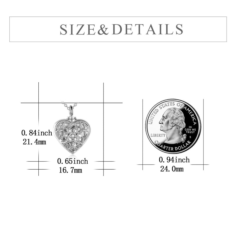 WINNICACA S925 Pet Loss Gifts-Dog Memorial Gifts Sterling Silver Pet Paw Urn Necklace for Ashes -Heart Photo Locket That Hold Pictures Cremation Jewelry Gifts for Women - PawsPlanet Australia