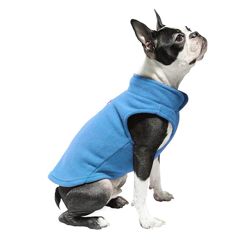 Dogs Jumpers Dog Sweatshirt, Soft Fleece Vest,Cold Weather Jacket with Leash Ring for Small Dogs Medium Dogs (Small, Blue) Small (for Chest 13.3inch) - PawsPlanet Australia