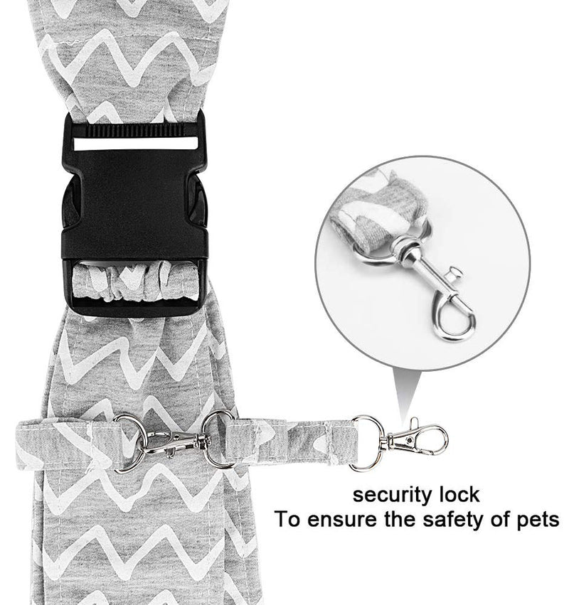 [Australia] - Jekeno Small Dog Sling Cat Carrier Adjustable Strap Hands Free Pet Puppy Travel Bag Backpack for Men Girls White gray 