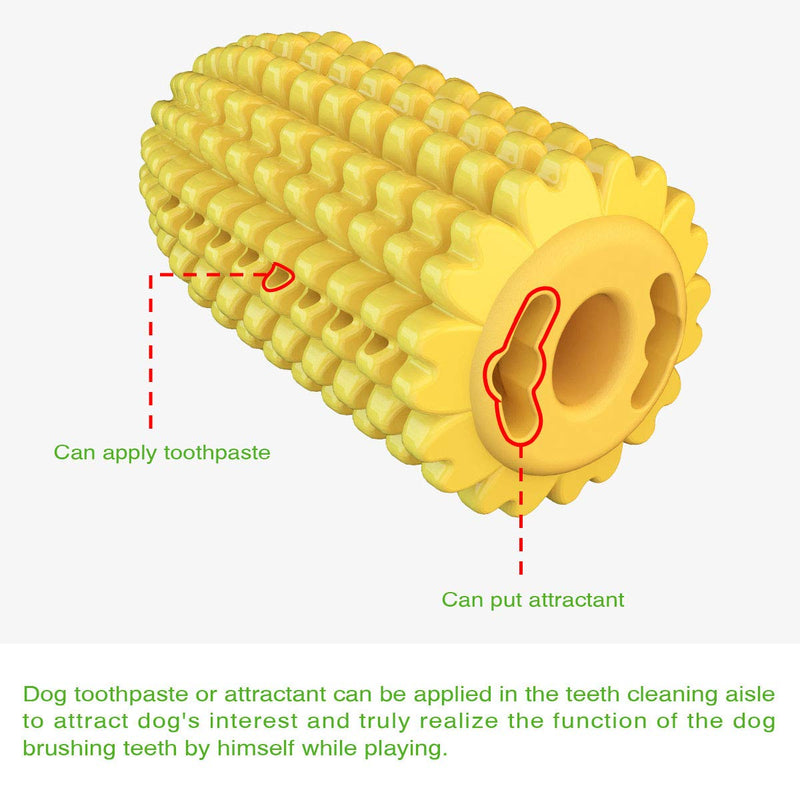 FONGKE Corn Dog Chew Toys, Indestructible Dog Toothbrush Toys with Rope for Medium Large Dogs Teething Cleaning Dental Care,Made of Healthy and Bite Resistant TPR Material - PawsPlanet Australia