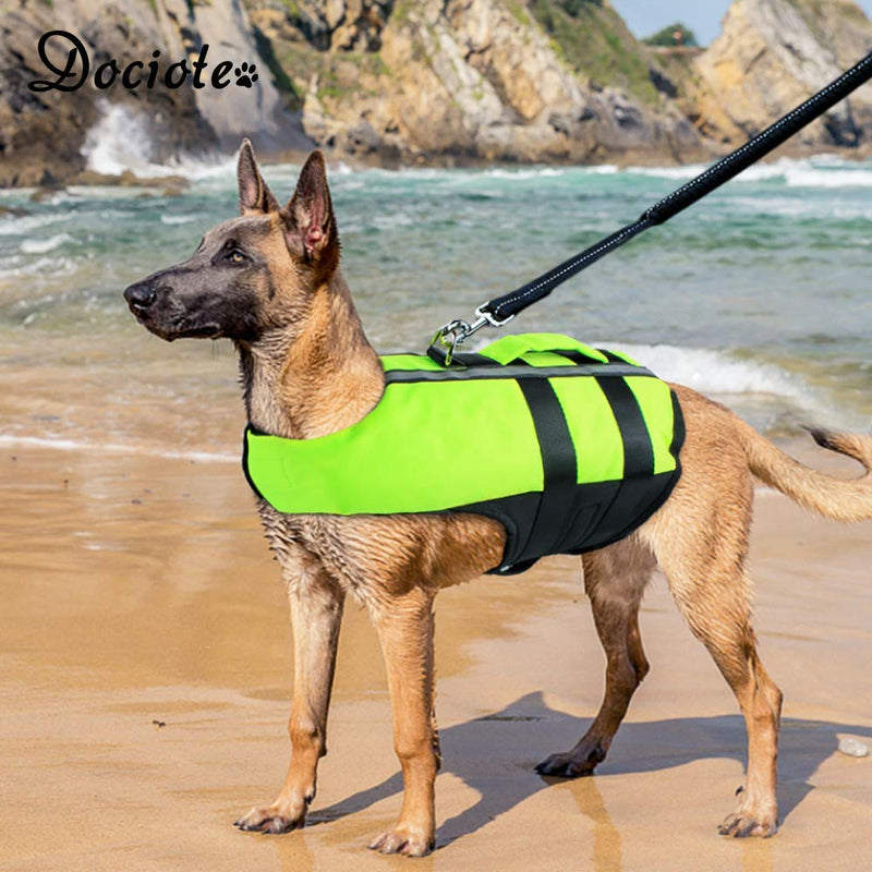 Dog Life Jacket, Reflective Pet Floatation Vest - Adjustable Dog Life Vest with Superior Buoyancy & Rescue Handle for Swimming Boating & Canoeing, Safety Life Saver for Small Medium Large Dogs - PawsPlanet Australia