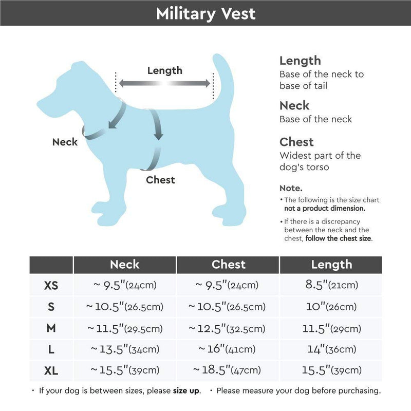 [Australia] - Gooby Military Dog Vest - Dog Jacket Coat with Lift Handle and D Ring Leash - Zipper Closure and Stretch Chest Small Dog Sweater- Dog Clothes for Small Dogs Girl or Boy for Indoor and Outdoor Use X-Small chest (~9.5") Black 