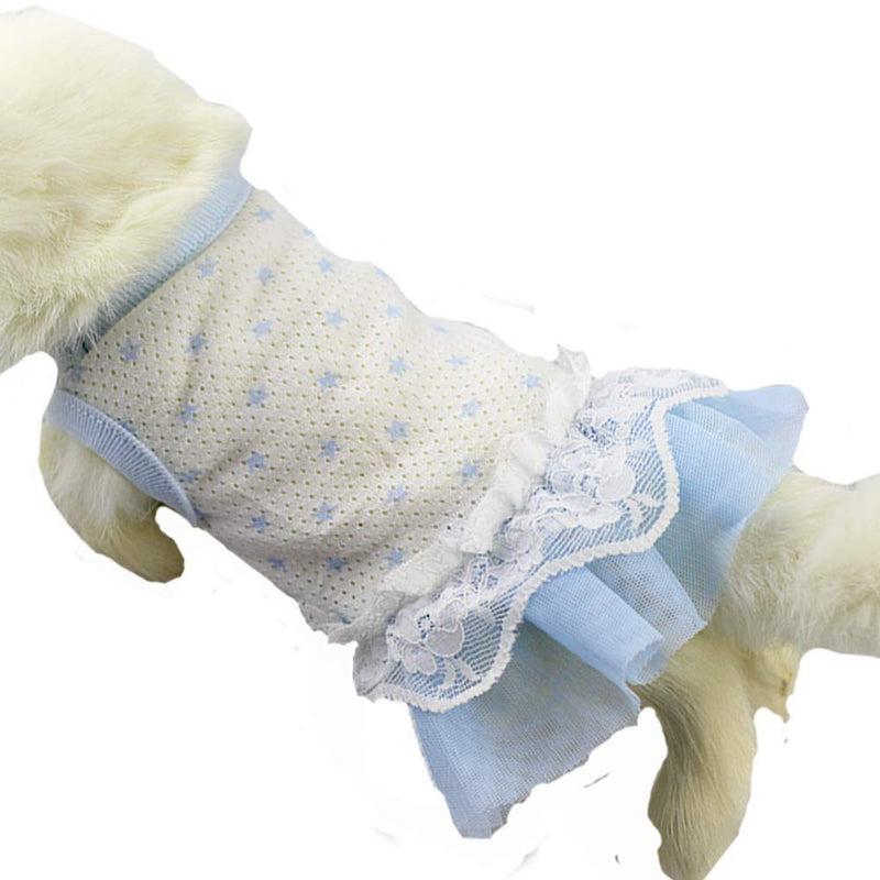 ANIAC Pet Apparel Small Animals Skirt Cat Princess Dress Rabbit Outfits Puppy Lace Tutu Skirt Spring Summer Clothes for Kitten Kitty Chihuahua Ferret and Small Dogs XS Blue - PawsPlanet Australia