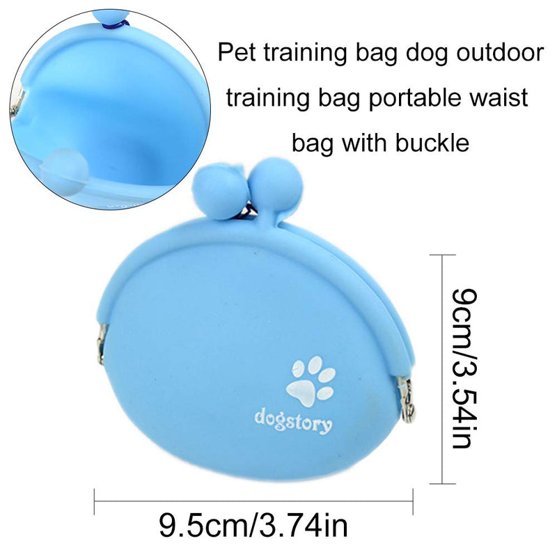 GOODGDN 2PCS Dog Treat Pouch,Silicone Dog Training Bag Portable Dog Treat Bags,Training Pet Puppy Bag Pocket Snack, Closing and Waist Clip, Silicone Treat Bag Pouch for Dog Travel, Blue and Green - PawsPlanet Australia