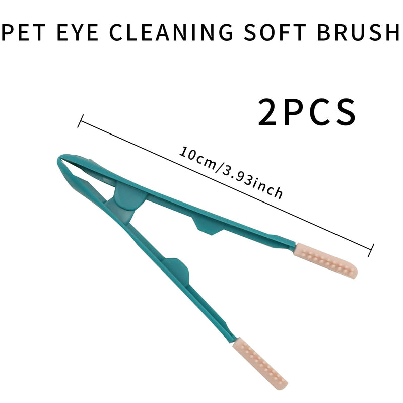 Amissz Tear Stain Remover Dog, Pack of 2 Dog Eye Care, Cat Eye Care, Dog Eye Comb Brush Dog Tear Stain Remover - PawsPlanet Australia