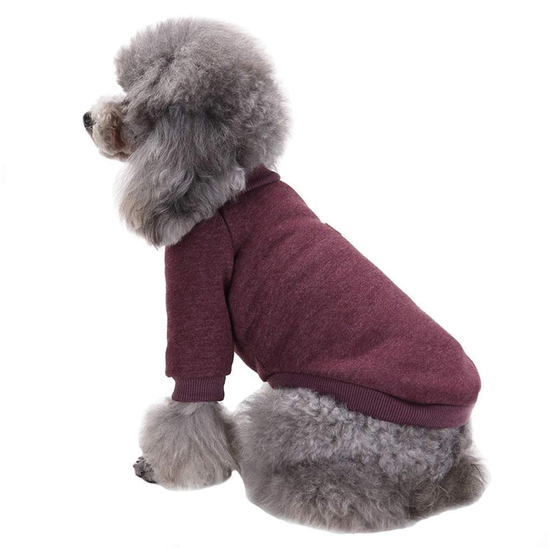 Jecikelon Pet Dog Clothes Knitwear Dog Sweater Soft Thickening Warm Pup Dogs Shirt Winter Puppy Sweater for Dogs (Brown, XXS) XX-Small Brown - PawsPlanet Australia