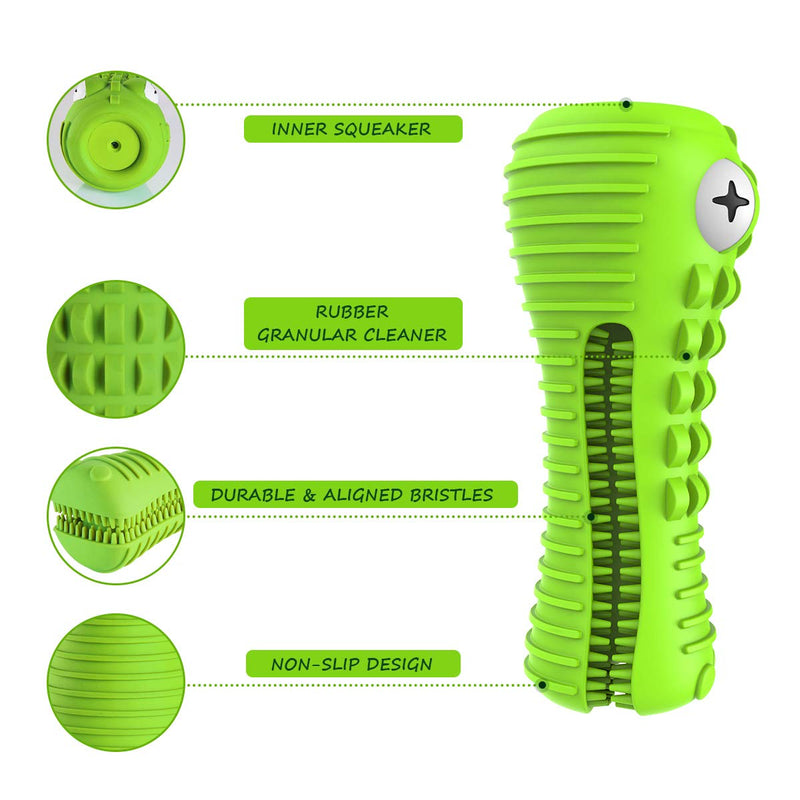 Dog Toys for Aggressive Chewers Large Medium Breed Dog Chew Toys Dog Toothbrush Nearly Indestructible Squeaky Interactive Tough Extremely Durable Toys for Medium Large Dogs Grass Green - PawsPlanet Australia