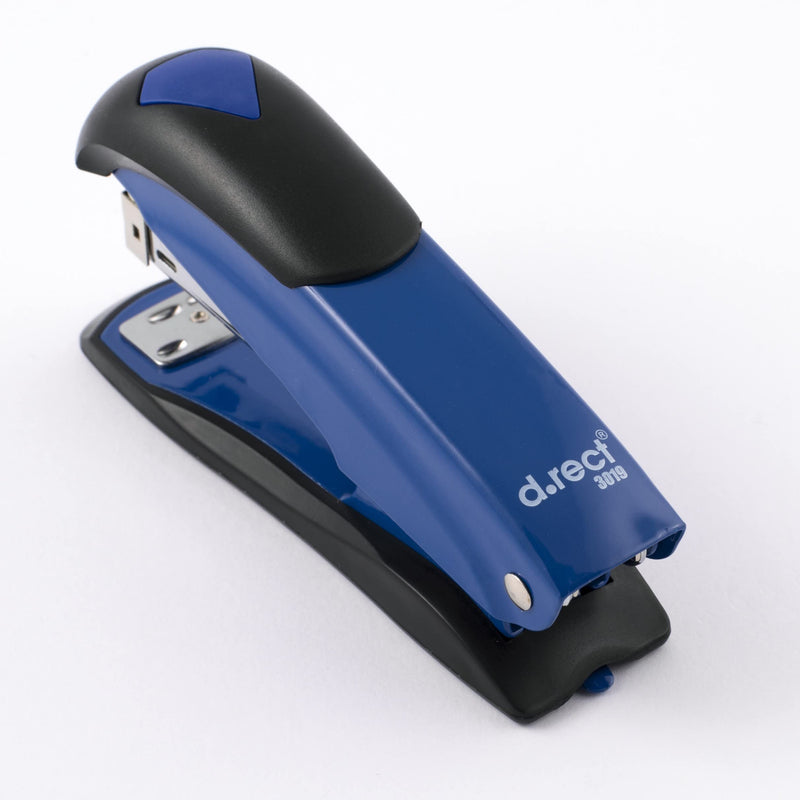 D.RECT 3019 metal stapler - metal stapler, office stapler, table stapler - stapler 30 sheets - stapler for office - stapler for the desk 104034, blue/black single pack - PawsPlanet Australia