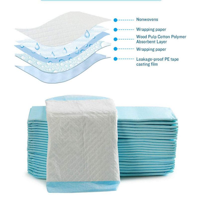 TBM Puppy Pads Large Size Pack of 50 Super Absorbent Puppy Training Pads Anti Slip Dog training pads - No Leaking Quick Dry Dog Pads - PawsPlanet Australia