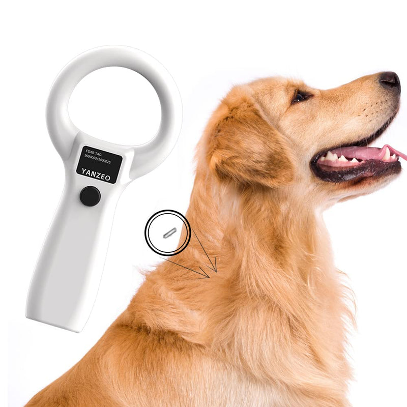 Yanzeo Pet Microchip Scanner, RFID EMID Animal Handheld Reader, 134.2kHz Pet ID Scanner Rechargeable Animal Chip Registration, Pet Tag Scanner FDX-B(ISO 11784/11785) (AR180S) - PawsPlanet Australia