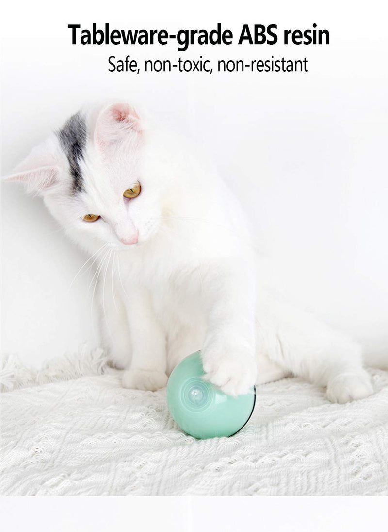 DXIA Interactive Cat Toy Ball with LED Light, 360 Degree Automatic Self Rotating Rolling Balls, Cat Balls Pet Exercise Balls For Kitten Puppy, USB Rechargeable Kitty Ball Toy For Kitten Puppy - PawsPlanet Australia