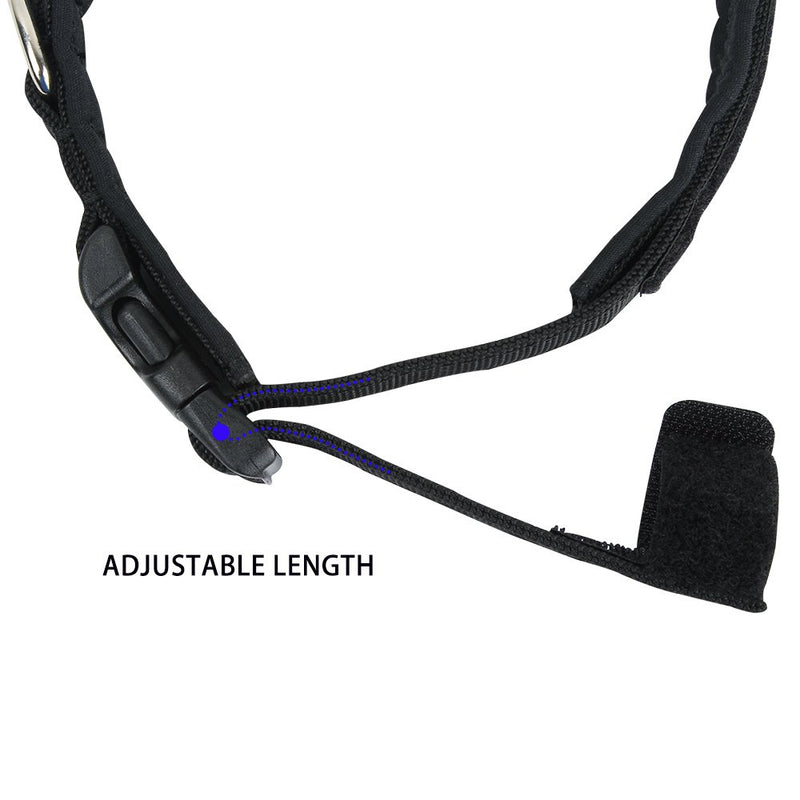 [Australia] - EXCELLENT ELITE SPANKER Puppy Dog Collar Nylon Adjustable Dog Collar Quick Release Dog Collar for Small Dogs Pet Soft Padded Dog Collar S Size-Adjustable(13.4"-17.7") Black 