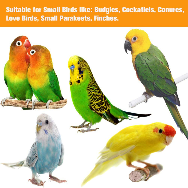 Yorgewd 7 Pack Bird Toys, Natural Wood Small Bird Cage Toys Small Parrot Swing Chewing Toys for Budgies, Small Parakeets, Conures, Love Birds, Cockatiel, Finches - PawsPlanet Australia