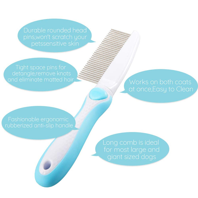 [Australia] - Ordermore Grooming Comb for Dogs & Cats Blue 