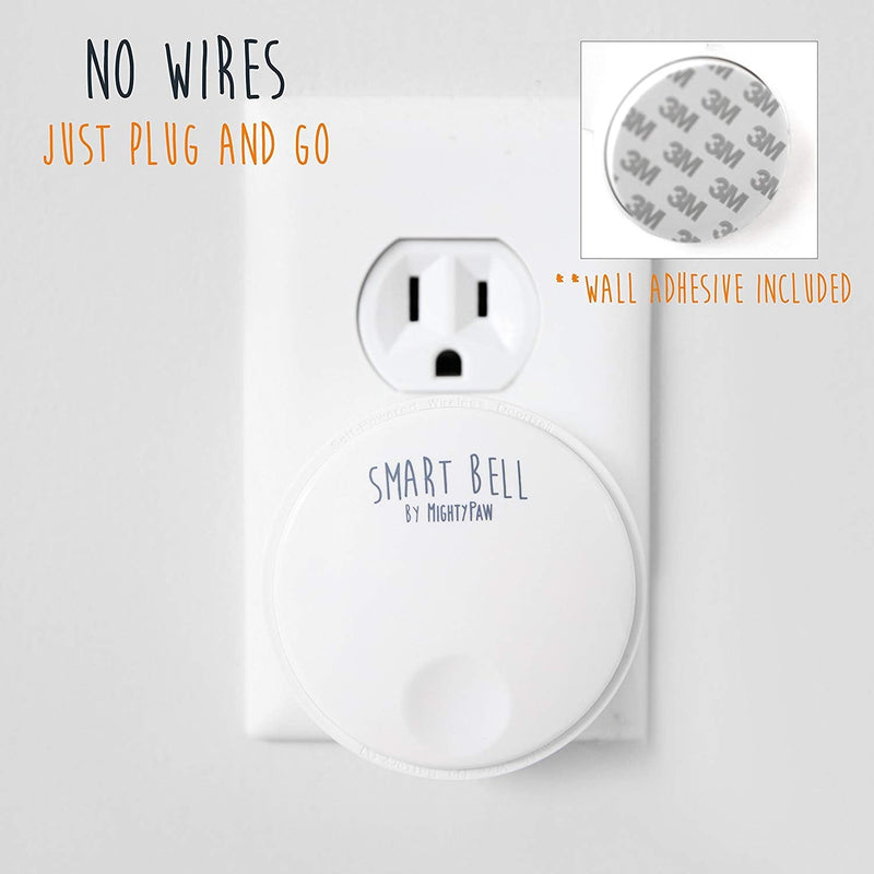 Mighty Paw Smart Bell 2.0, Dog Potty Communication Doorbell, Super-Light Press Button Doorbell 1 Activator White - PawsPlanet Australia