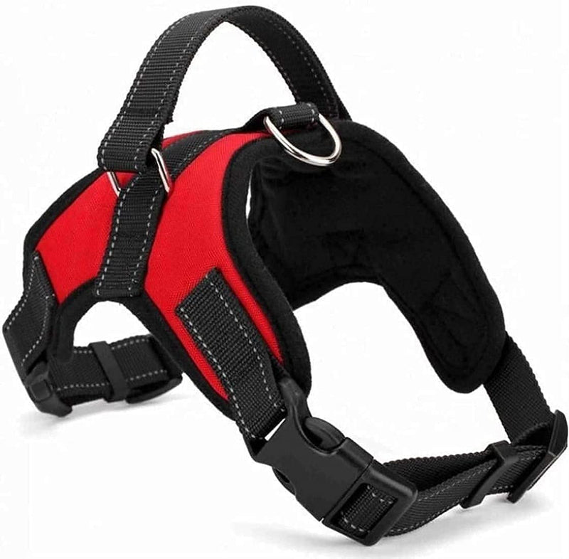 UNIVERSESTAR Dog Harness No-Pull Pet Harness, Adjustable Outdoor Walking Pet Reflective Oxford Soft Vest with Handle Easy Control for Small Medium Large Dogs (M,Red) - PawsPlanet Australia