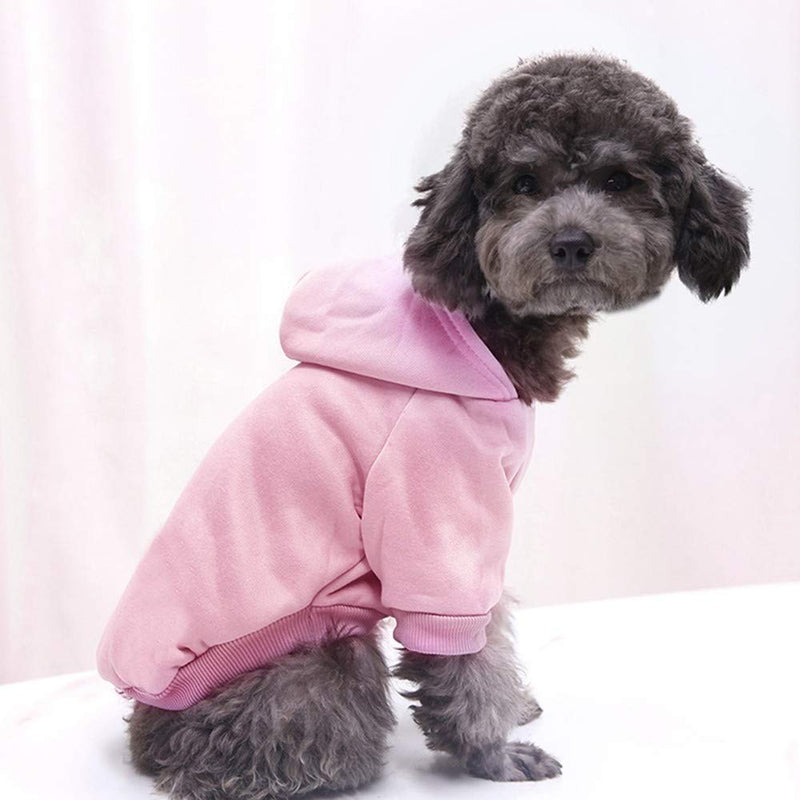 Pet Dog Hoodies, Puppy Jacket Sweatshirt Spring Autumn Pet Hooded Clothes for Small Medium Dogs red S - PawsPlanet Australia