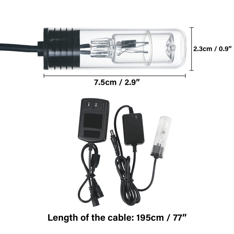 Aquarium Lamp 3W Mini Fish Tank Clean Green Light w/ Timer Submersible Use in Filter Area for 5-55 Gallon Fish Tank Pond Cloudy Water Clean and Clear (3W) - PawsPlanet Australia