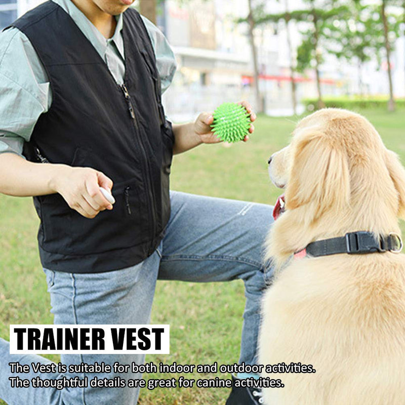 Pet Trainer Vest,Professional Dog Training Vest,Water-proof Pet Owner Obedience Vest,Dog Trainer Security Safety Vest,Dog Handler Training Vest,Dog Trainer's Jacket with Multi Pockets Fishing Vests-M - PawsPlanet Australia