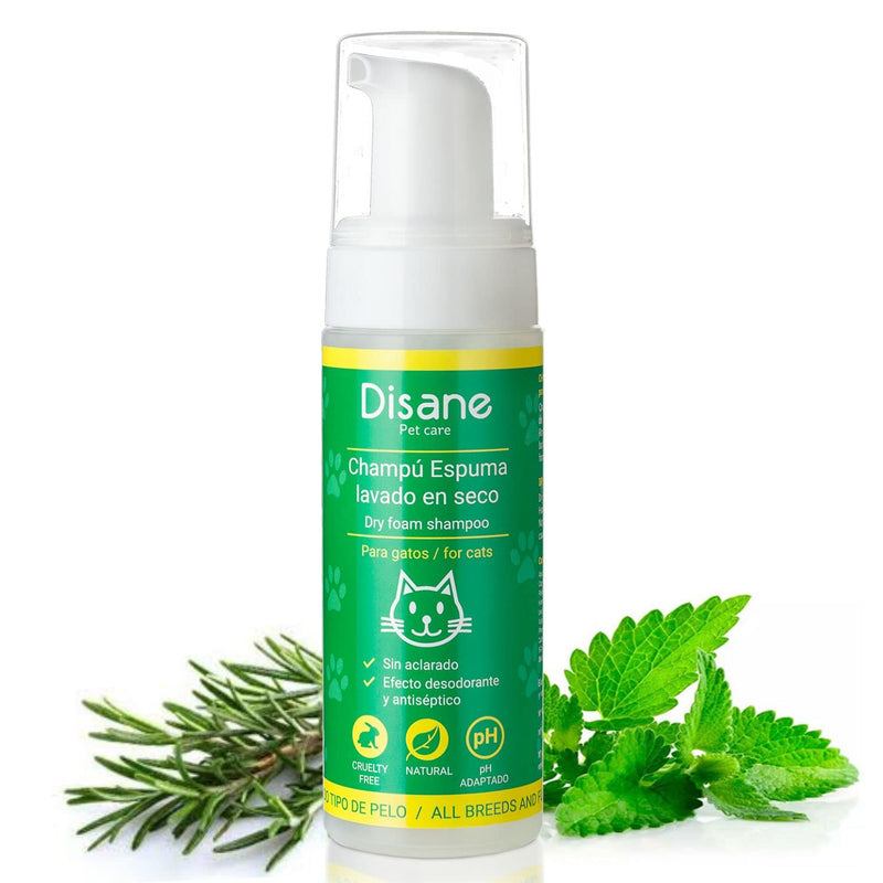 DISANE Cruelty-Free Dry Shampoo for Cats 200 ml| Dry foam for cats| without rinsing, removes dirt and bad odors from cat hair | Cruelty-free - PawsPlanet Australia