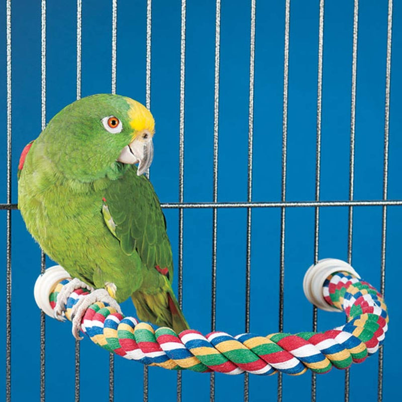 JW Pet Comfy Perch For Birds Flexible Multi-color Rope Large - PawsPlanet Australia