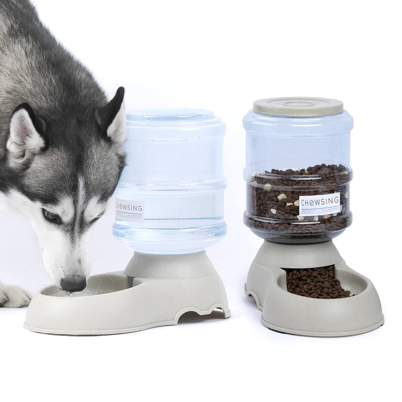 Nourse CHOWSING Automatic Cat Feeder and Waterer Dispenser in Sets 1Gal Gravity Dog Feeder Easy to Operate Dog Feeder Automatic Easy to Clean Pet Feeder FEEDER SET - PawsPlanet Australia