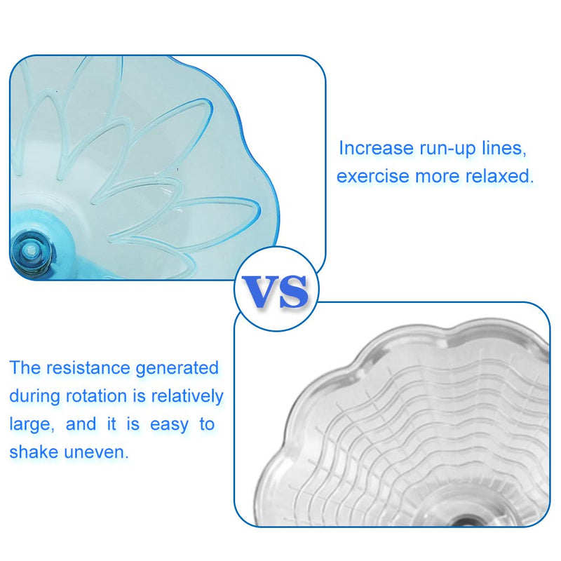 WishLotus Hamster Flying Saucer, Hamster Running Wheel Transparent Plastic Exercise Running Spinner Sports Wheel For Small Pet Like Hamster, Guinea Pig, Gerbils, Chinchillas (Blue) Blue - PawsPlanet Australia