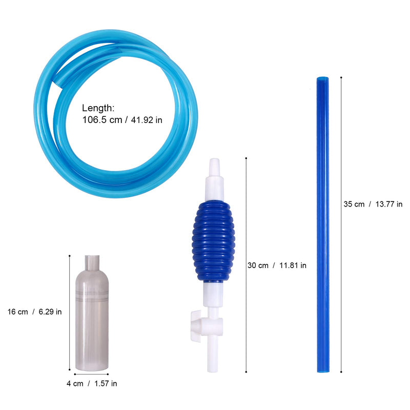 Meejaa Aquarium Siphon, Fish Tank Gravel Cleaner, Manual Vacuum Water Changer, Adjustable Water Flow Size Change Water Pipe, Used for Fish Tank Water Change and Cleaning Gravel and Sand﻿ - PawsPlanet Australia