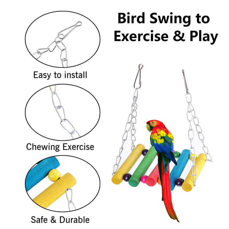 Miumiu Parrot Toys, 7Pack Parrots Cage Toys Bird Chewing Toys Bells Hanging Swing Shredding Chewing Toy for Small Parrots, Parakeets, Cockatiels, Budgie, Conures, Macaws, Love Birds, Finches, Mynah - PawsPlanet Australia