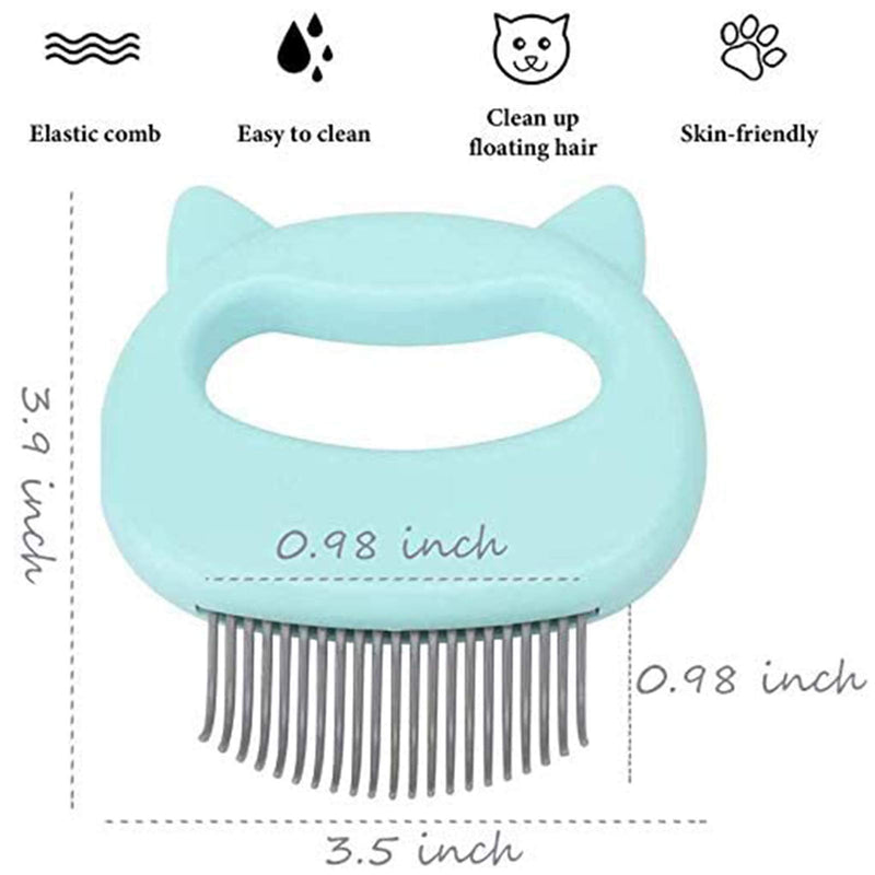 [Australia] - Vinyl Etchings Pet Shell Comb for Removing Matted Fur, Cat Dog Knots and Tangles Grooming Tool with Gentle Claw (2pcs) 